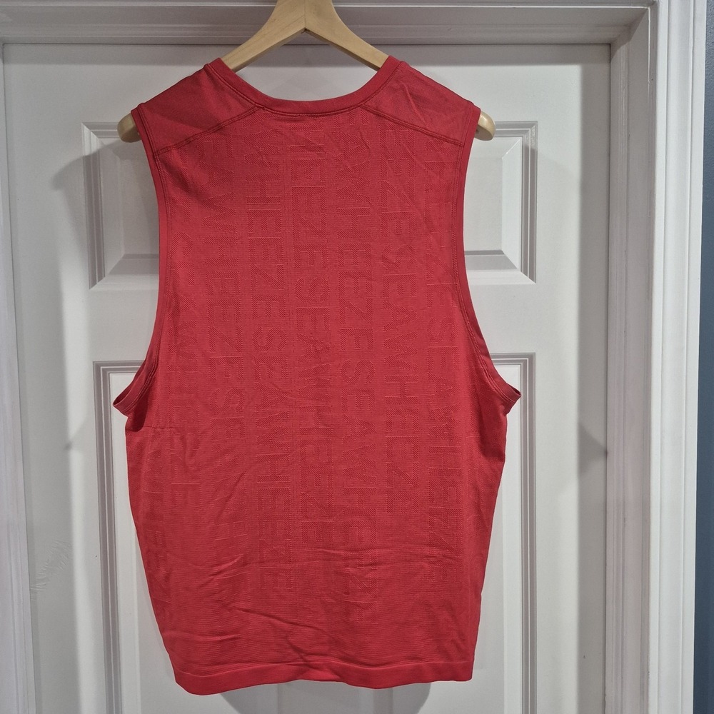 Lululemon Shirt Mens XXL Red Metal Vent Tech Muscle Tank Top Seawheeze 2020 - Picture 2 of 10